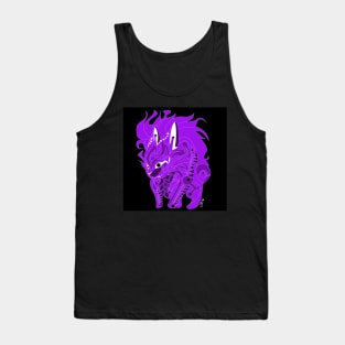 esquilax rabbit hunger of fire ecopop kaiju beast art in black purple Tank Top